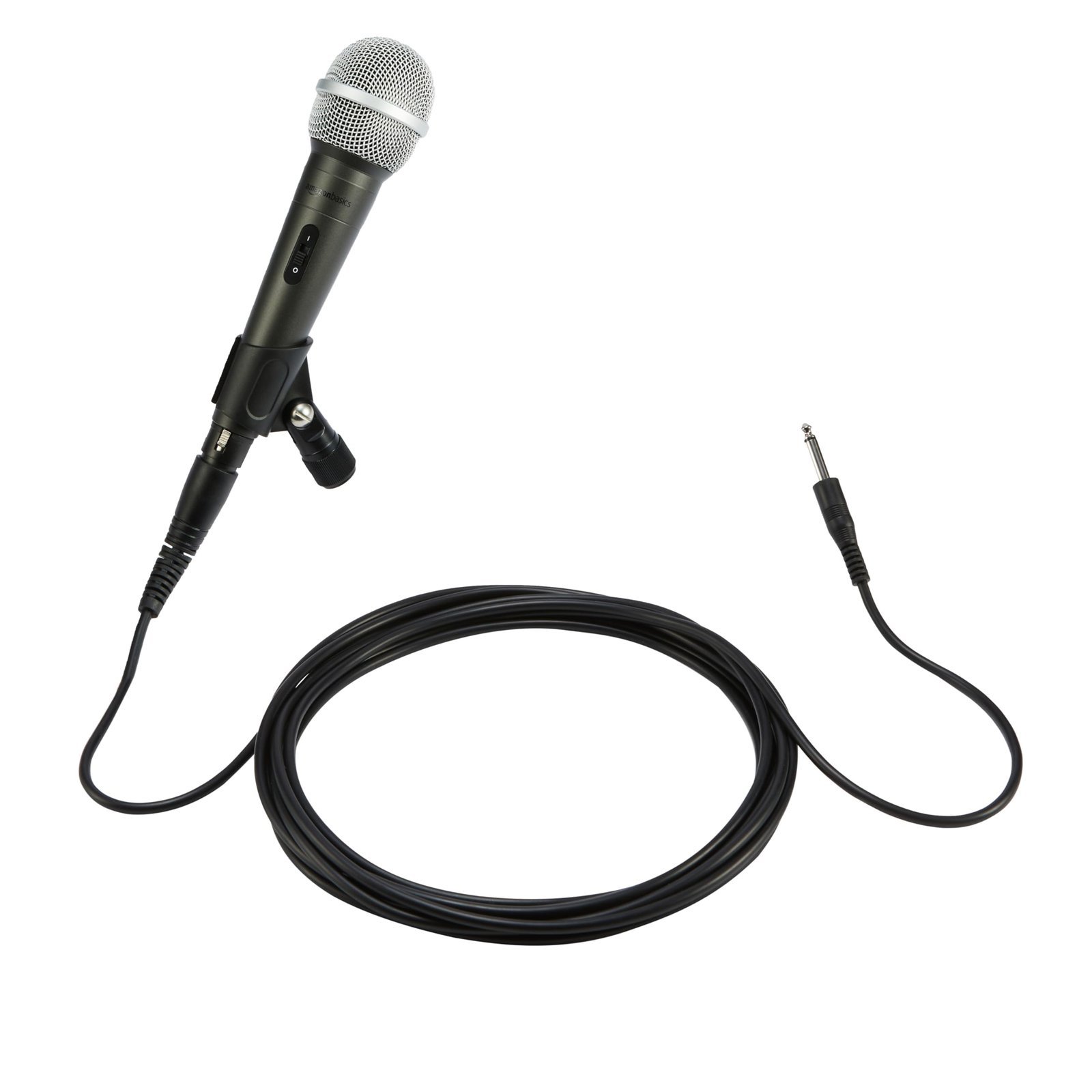 Microphone with cable and jack, isolated on a white background
